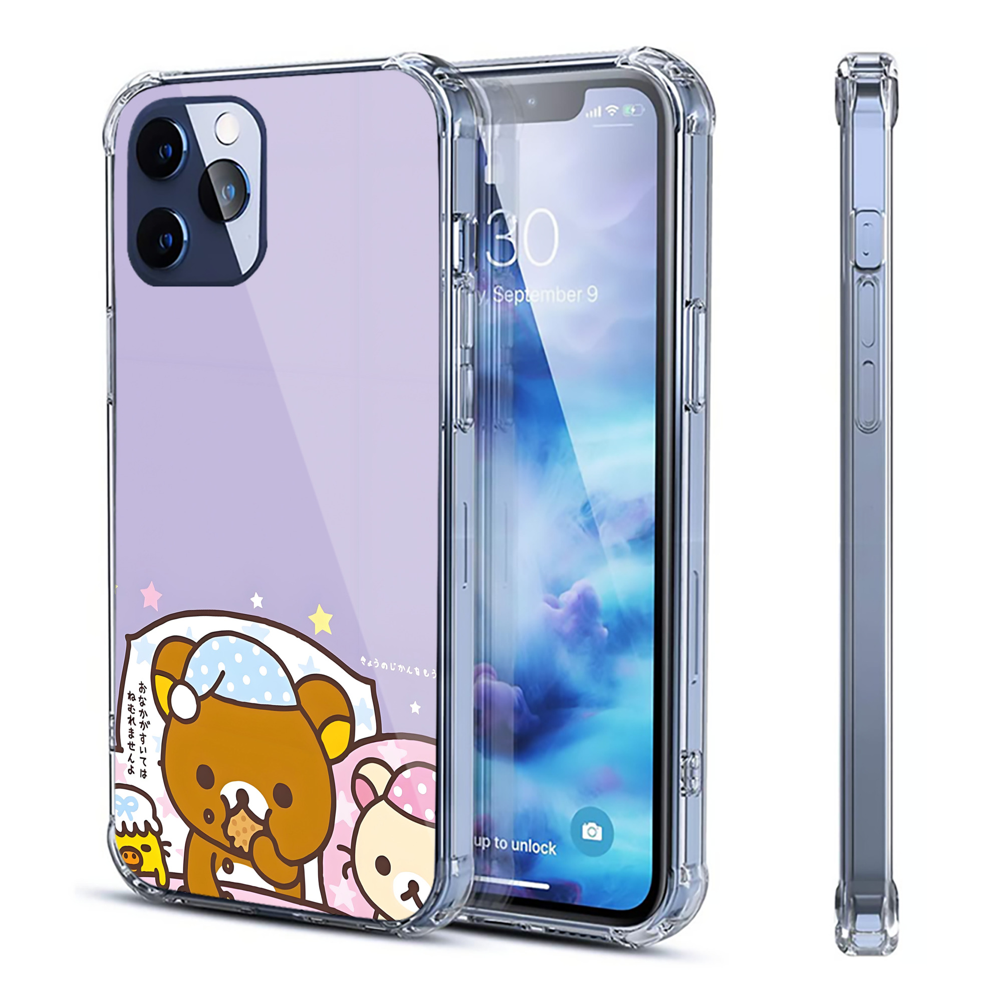 （画像用） リラックマ リラックマ キイロイトリ Rilakkuma Korilakkuma Kiiroitori 【iPhone 12シリーズ対応】透明スマホケース（クリアソフトケース）